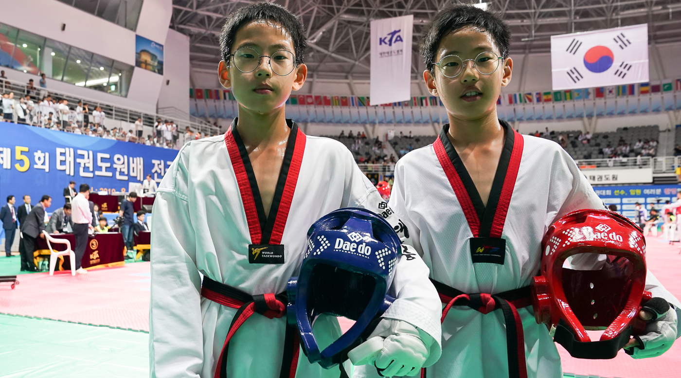 고강민-지민 쌍둥이, 태권도원배서 은, 동메달 획득